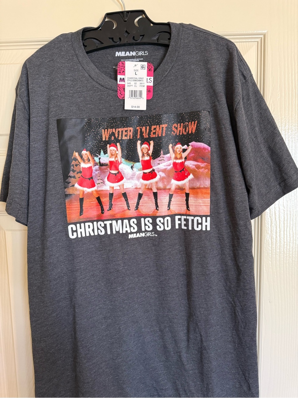 Mean Girls 'Christmas Is So Fetch' Graphic Tee - Charcoal